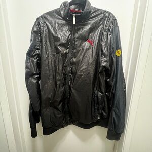 Ferrari Men's Black Windbreaker Jacket